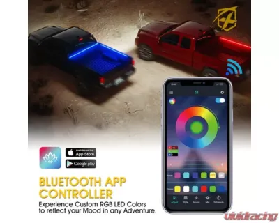 Xprite  Spire 3 Series Multi-Color RGB LED Truck Bed Light Strips with Bluetooth and Remote Control - DL-TBL-3-RGB