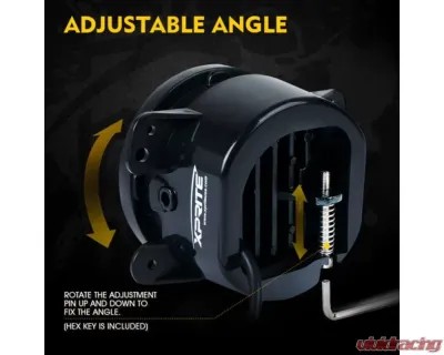 Xprite Amber 4inch Halo LED Fog Light | Escapade Series - FL-R4IN-60W-CR-A
