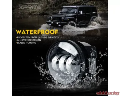 Xprite White 4inch LED Fog Light for Jeep | Explore Series - FL-R4IN-60W-CR-W