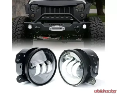 Xprite White 4inch LED Fog Light for Jeep | Explore Series - FL-R4IN-60W-CR-W