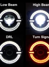 Xprite 9inch Jeep LED Headlights Jeep Wrangler JL | Gladiator JT 2018-2023                                     - HL-JL-R9IN-G3 - Image 4