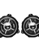 Xprite 9-Inch RGB-W Halo Headlights Jeep Gladiator | Wrangler 2018+                                     - HL-JL-R9IN-G4 - Image 2