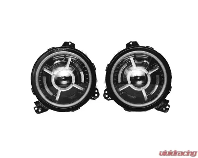 Xprite 9-Inch RGB-W Halo Headlights Jeep Gladiator | Wrangler 2018+ - HL-JL-R9IN-G4