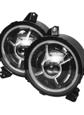 Xprite 9-Inch RGB-W Halo Headlights Jeep Gladiator | Wrangler 2018+                                     - HL-JL-R9IN-G4 - Image 3