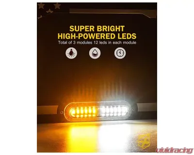 Xprite License Plate Strobe Lights White - LPF-UNI-G1-W