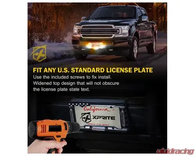 Xprite License Plate Strobe Lights White - LPF-UNI-G1-W