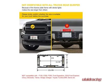 Xprite License Plate Strobe Lights White - LPF-UNI-G1-W