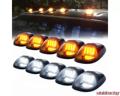 Xprite White Guide G2 Series Smoked LED Roof Top Cab Clearance Light Kit - SL-745N-G3-W