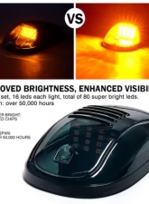 Xprite White Guide G2 Series Smoked LED Roof Top Cab Clearance Light Kit                                     - SL-745N-G3-W - Image 2