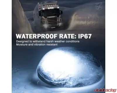 Xprite White Guide G2 Series Smoked LED Roof Top Cab Clearance Light Kit - SL-745N-G3-W
