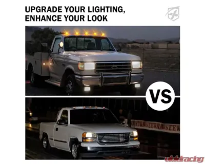 Xprite White Guide G2 Series Smoked LED Roof Top Cab Clearance Light Kit - SL-745N-G3-W