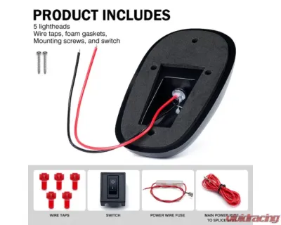 Xprite White Guide G2 Series Smoked LED Roof Top Cab Clearance Light Kit - SL-745N-G3-W