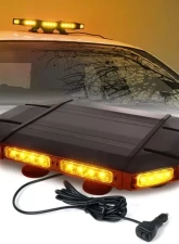 Xprite 18inch White | Amber Emergency Strobe Light Bar | Mini Black Hawk Series                                     - SL-B419-18IN-G1-WY - Image 7