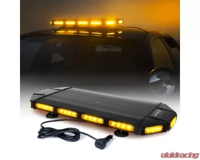 Xprite 27inch Blue Professional Emergency Rooftop Strobe LED Light Bar | Black Hawk Series - SL-B419-27IN-G1-B