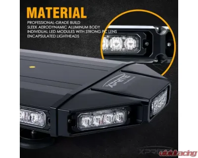 Xprite 27inch Blue Professional Emergency Rooftop Strobe LED Light Bar | Black Hawk Series - SL-B419-27IN-G1-B