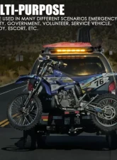 Xprite 27inch Amber G2 Vigilante Series 30W Traffic Advisor COB LED Strobe Light Bar with Suction Cup Brackets                                     - SL-C23-6-G2-Y - Image 6