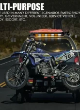 Xprite 35inch White | Amber G2 Vigilante Series 40W Traffic Advisor COB LED Strobe Light Bar with Suction Cup Brackets                                     - SL-C23-8M-G2-WY - Image 6