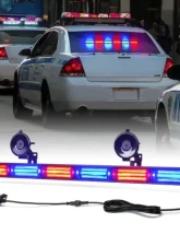 Xprite 26inch Red | Blue Controller COB LED 6 Series Traffic Advisor Strobe Light Bar                                     - TAL-COB-G1-6M-RB - Image 9