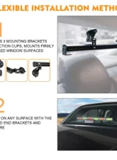 Xprite 26inch White | Amber Controller COB LED 6 Series Traffic Advisor Strobe Light Bar                                     - TAL-COB-G1-6M-WY - Image 5