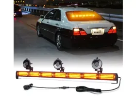 Xprite 31inch Amber LED 7 Series Traffic Advisor Strobe Light Bar Controller COB