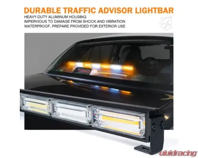Xprite 31inch Red | Blue LED 7 Series Traffic Advisor Strobe Light Bar Controller COB - TAL-COB-G1-7M-RB