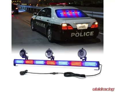 Xprite 31inch Red | Blue LED 7 Series Traffic Advisor Strobe Light Bar Controller COB - TAL-COB-G1-7M-RB