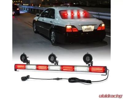 Xprite 31inch Red | Blue LED 7 Series Traffic Advisor Strobe Light Bar Controller COB - TAL-COB-G1-7M-RB