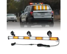 Xprite 35inch Red | Blue Controller COB LED 8 Series Traffic Advisor Strobe Light Bar