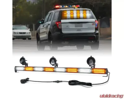 Xprite 35inch Red | Blue Controller COB LED 8 Series Traffic Advisor Strobe Light Bar - TAL-COB-G1-8M-RB