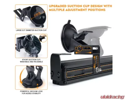 Xprite 35inch Red | Blue Controller COB LED 8 Series Traffic Advisor Strobe Light Bar - TAL-COB-G1-8M-RB