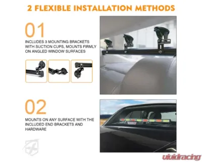 Xprite 35inch Red | Blue Controller COB LED 8 Series Traffic Advisor Strobe Light Bar - TAL-COB-G1-8M-RB