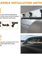 Xprite 35inch White | Amber Controller COB LED 8 Series Traffic Advisor Strobe Light Bar                                     - TAL-COB-G1-8M-WY - Image 5