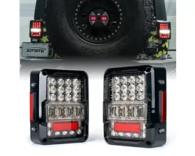 Xprite Clear Destroyer Series LED Taillights Jeep Wrangler JK 2007 - 2018
