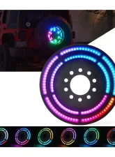 Xprite RGB Dual Ring Spare Tire Brake Light Jeep Wrangler JK | JL 2007+                                     - TL-JK-WHEEL-G7 - Image 8