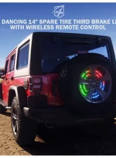 Xprite RGB Dual Ring Spare Tire Brake Light Jeep Wrangler JK | JL 2007+                                     - TL-JK-WHEEL-G7 - Image 3