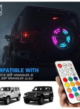 Xprite RGB Dual Ring Spare Tire Brake Light Jeep Wrangler JK | JL 2007+                                     - TL-JK-WHEEL-G7 - Image 5