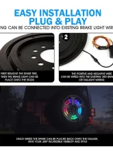 Xprite RGB Dual Ring Spare Tire Brake Light Jeep Wrangler JK | JL 2007+                                     - TL-JK-WHEEL-G7 - Image 8