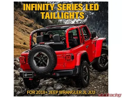 Xprite Infinity Series Taillights Jeep Wrangler JL 2018+ - TL-JL-SMK-G2