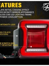 Xprite Infinity Series Taillights Jeep Wrangler JL 2018+                                     - TL-JL-SMK-G2 - Image 4