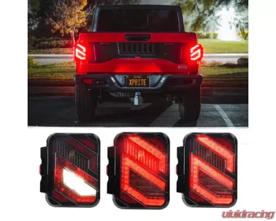 Xprite LED Tail Lights | Savage Series Jeep Gladiator JT 2020-2023 - TL-JT-G1-SMK