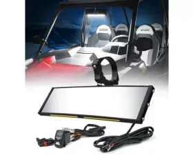 Xprite 9inch Curved UTV Rear View Mirror with LED Lights | Spirit Series