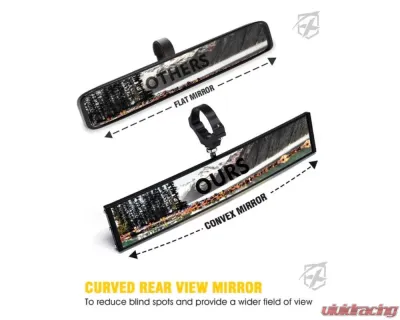 Xprite 9inch Curved UTV Rear View Mirror with LED Lights | Spirit Series - UTV-CM-G17-9IN