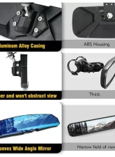 Xprite 13" Valiant Series UTV Rear View Mirror Polaris RZR PRO XP 2020+                                     - UTV-CM-G19-13IN - Image 3