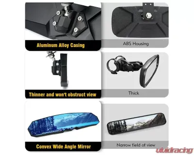 Xprite 13" Valiant Series UTV Rear View Mirror Polaris RZR PRO XP 2020+ - UTV-CM-G19-13IN