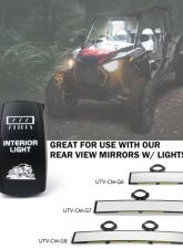 Xprite 5 Pin Laser Blue Center Mirror Interior Light SPST On | Off Rocker Switch                                     - UTV-CM-SWITCH - Image 2