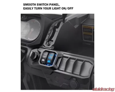 Xprite 5 Pin Laser Blue Center Mirror Interior Light SPST On | Off Rocker Switch - UTV-CM-SWITCH
