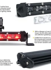 Xprite SL Series 38" Slim LED Rear Chase Light Bar Red/Amber/Blue/Blue/Amber/Red                                     - UTV-RSL-G13-RYBBYR - Image 2