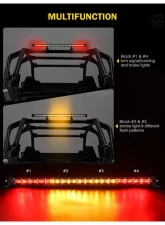Xprite SL Series 25.5" Slim LED Rear Chase Light Bar Red/White/Amber/Red                                     - UTV-RSL-G15-RWYR - Image 3