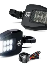 Xprite Clear UTV Anti-Glare Side Mirrors with LED Spot Lights | Destiny Series                                     - UTV-SM-G13-CLR - Image 4