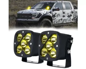 Xprite 2piece 3inch Amber LED Light Pods | X-Beam Series